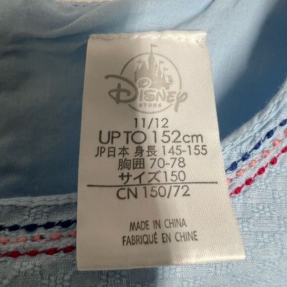 Disney - Girls Long sleeve Elana Dress Lined Size 11/12 Light Blue Embroidered - Picture 4 of 16